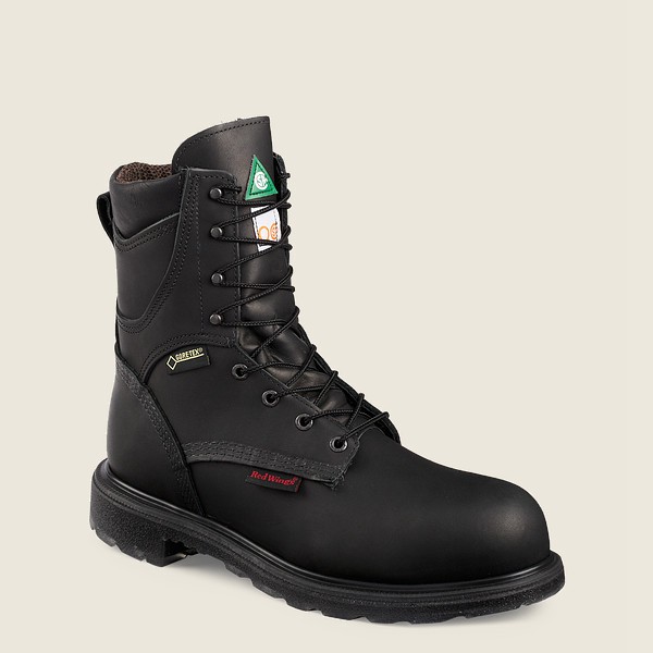 Mens Red Wing Supersole® 2.0 - 8-inch Insulated Waterproof Csa Toe - Safety Boots Black - GUX268574